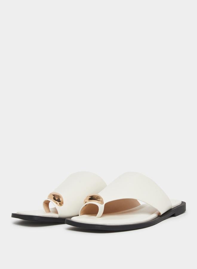Styli Solid Toe Post Flat Sandals - Image 2